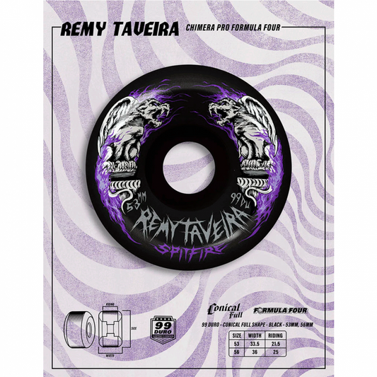 Rodas Spitfire Formula Four Remy Taveira Chimera Conical Full Black - 56mm 99DU