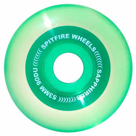 Spitfire Radials Sapphire Clear Green Wheels - 53mm 90DU