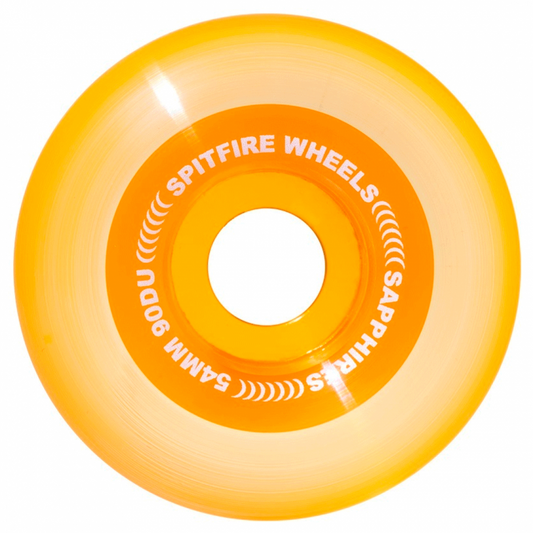 Spitfire Radials Sapphire Clear Orange Wheels - 54mm 90DU