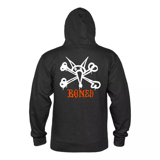 Sweat Hood Powell Peralta Rat Bones - Charcoal Heather Red