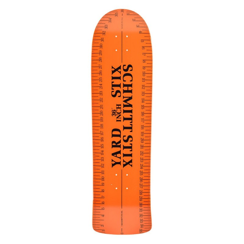 Schmitt Stix Yard Stick Old School Orange Skateboard Deck 9.625"