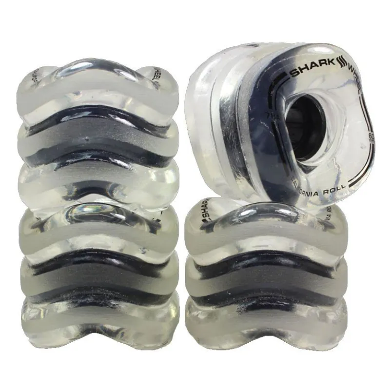 Shark Wheels California Roll Clear/Black Core 60mm 78A Wheels