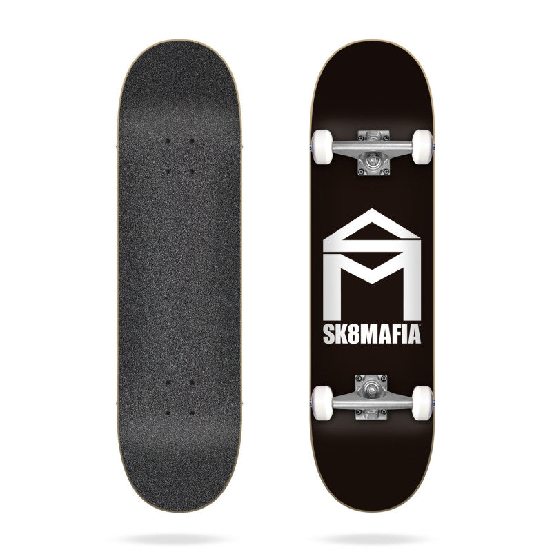 Sk8Mafia House Logo Black Complete Skateboard 7,75"