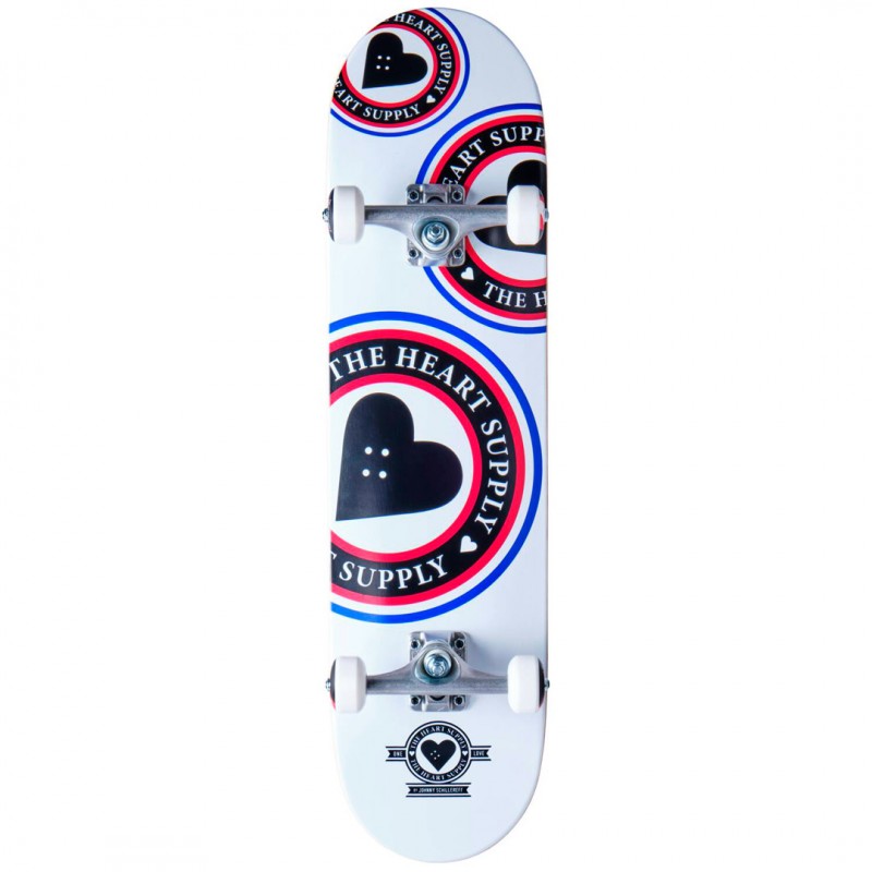 Heart Supply Orbit Logo White Complete Skateboard 8.0"