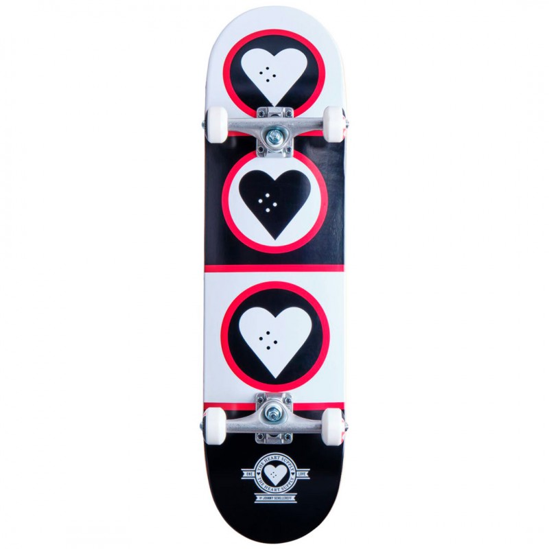Heart Supply Squad Black White Red Complete Skateboard 8.25"