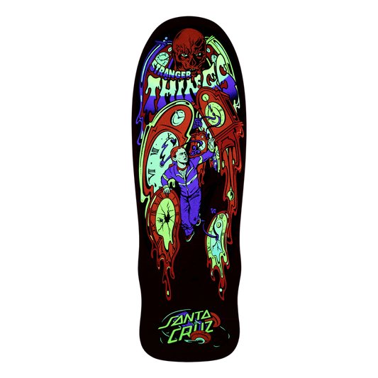 Santa Cruz Stranger Things Grabke Max Melting Clock Skateboard Deck 9.7"