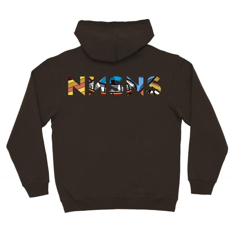 Sweatshirt Hoodie NNSNS Fill Logo - Brown