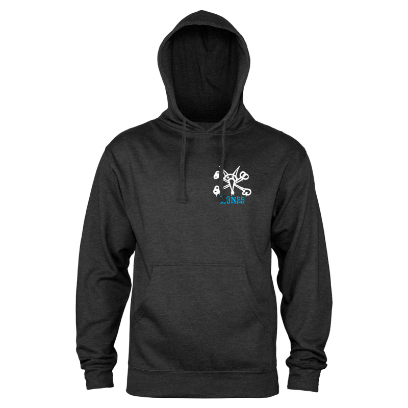 Powell Peralta Rat Bones Hooded Sweatshirt Mid Weight Charcoal Heather