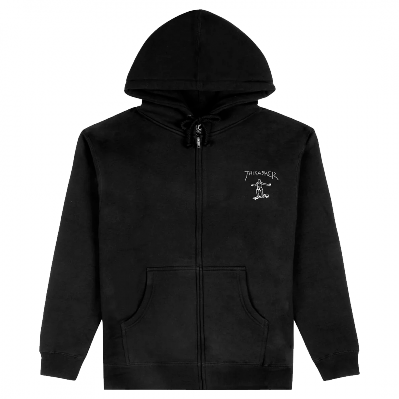 Thrasher Little Gonz Hood Zip Sweatshirt - Black