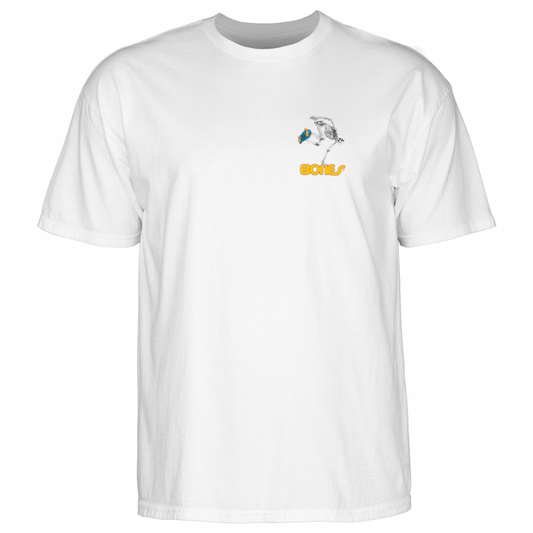 Powell Peralta Skate Skeleton T-Shirt - White