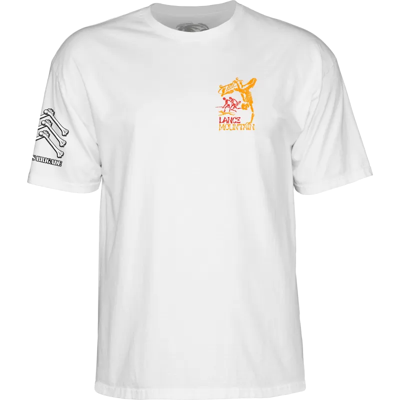 T-Shirt Powell Peralta Bones Brigade Lance Mountain Series 17 - White