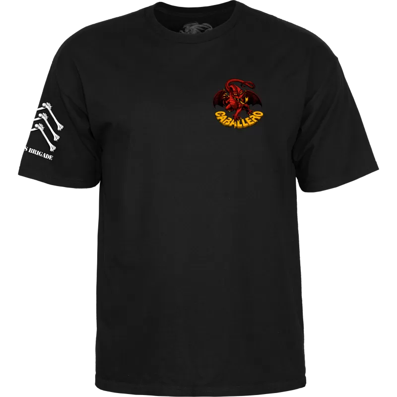 T-Shirt Powell Peralta Bones Brigade Steve Caballero Series 17 - Black