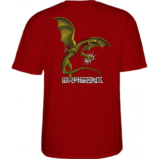 T-Shirt Powell Peralta Dragon Logo - Burgundy