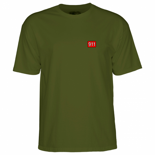 Powell Peralta Frankie Hill Bulldog T-Shirt - Military Green