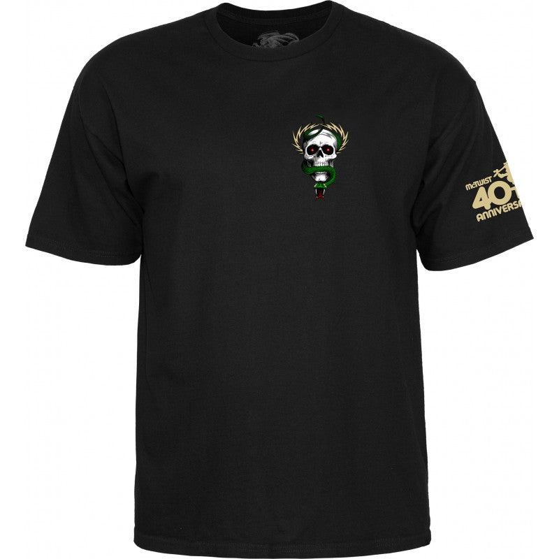 T-Shirt Powell Peralta Mike McGill Skull & Snake 40th Anniversary - Black