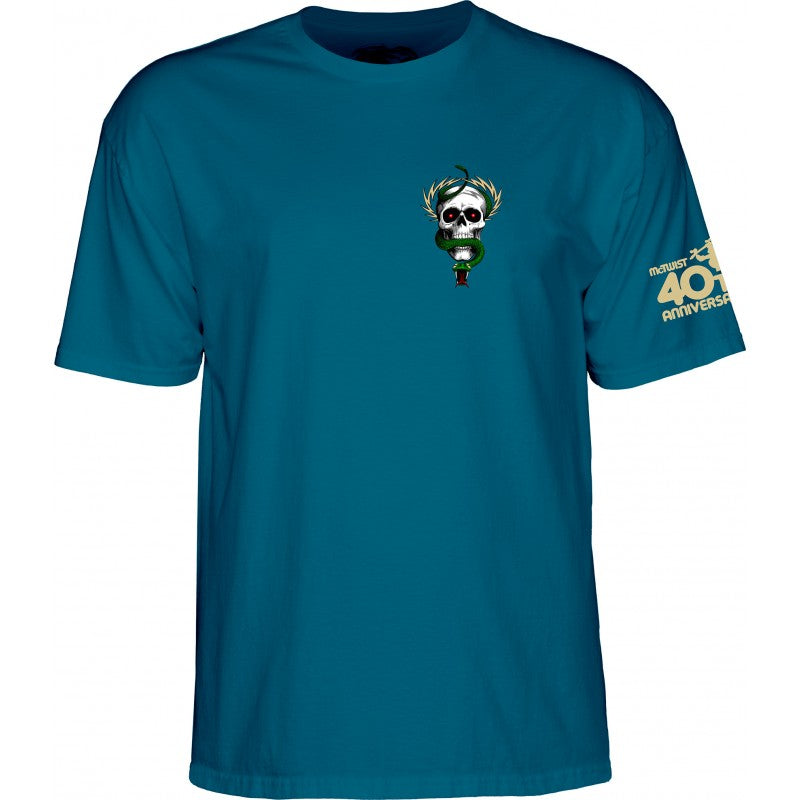 T-Shirt Powell Peralta Mike McGill Skull & Snake 40th Anniversary - Galapagos Blue