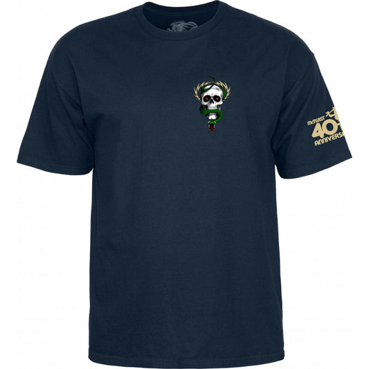 Powell Peralta Mike McGill Skull & Snake 40th Anniversary T-Shirt - Navy