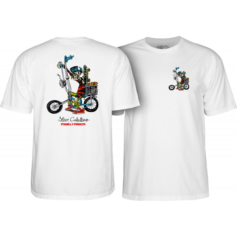 Powell Peralta Steve Caballero Chopper Bike T-Shirt - White
