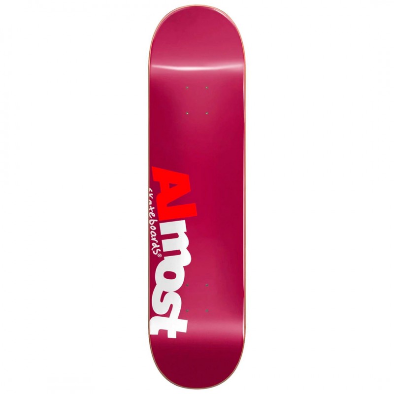 Almost Most Burgundy Hybrid Skateboard Deck 8.0"