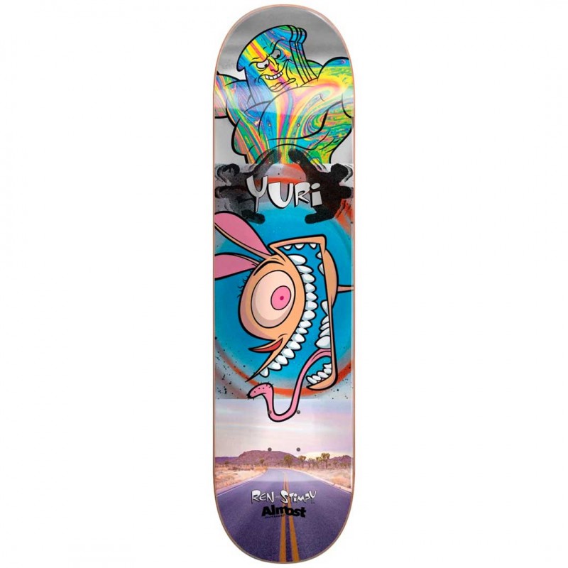 Almost Yuri Facchini Ren & Stimpy Road Trip R7 Skateboard Deck 8.0"