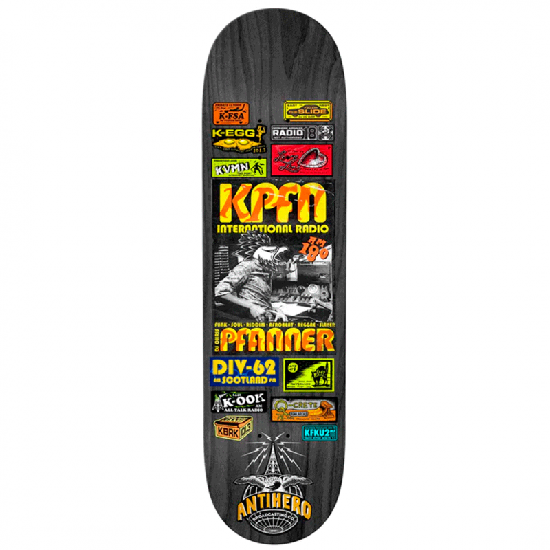 Anti-Hero Chris Pfanner Broadcasting 2 Skateboard Deck 8.25"