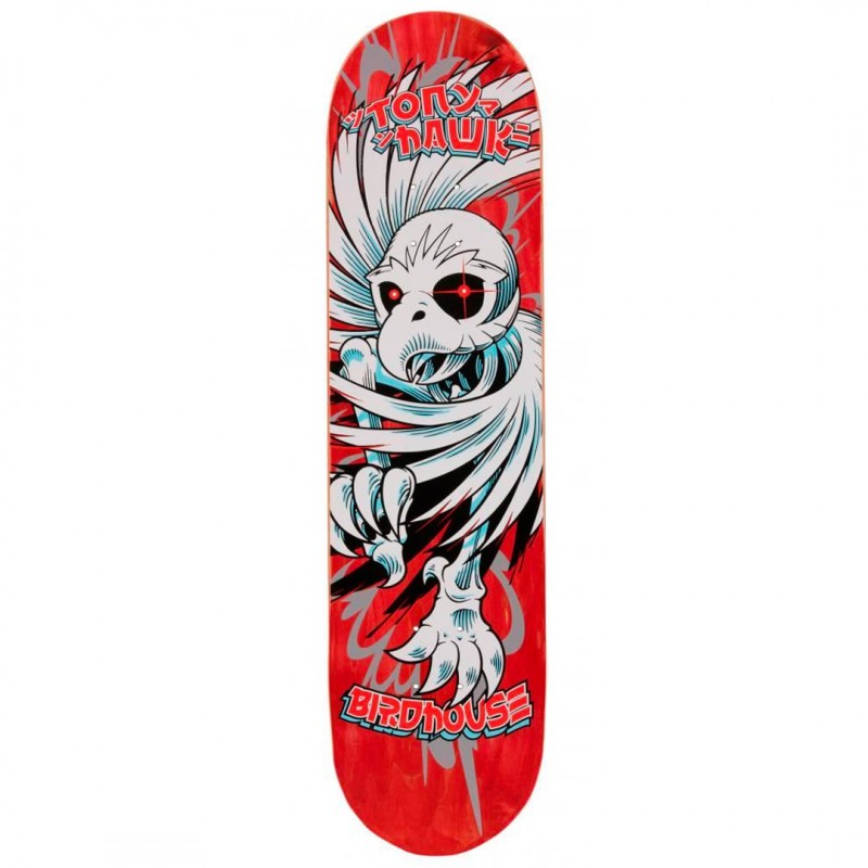 Birdhouse Tony Hawk Spiral Red Skateboard Deck 8.0"
