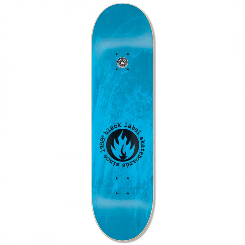 Black Label Circle Flame Skateboard Deck 8.25"