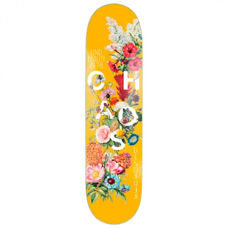 Disorder Beauty In Chaos Yellow Skateboard Deck 8.0 Disorder Beauty In Chaos Yellow Skateboard Deck 8.0