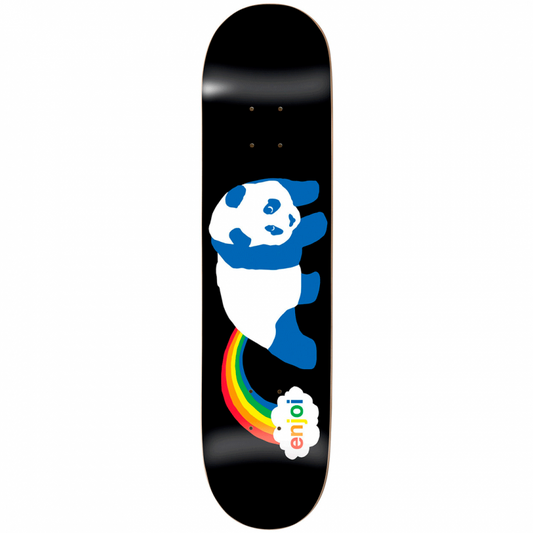 Enjoi Rainbow Fart Black Skateboard Deck 7.75"