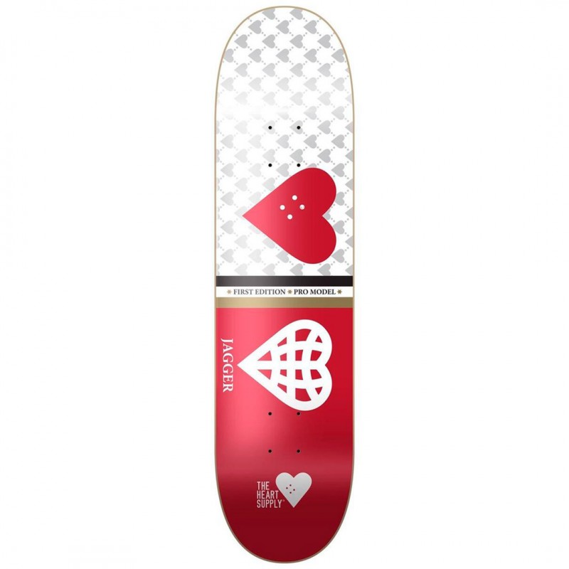 Heart Supply Society Red Jagger Eaton Skateboard Deck 8.25"