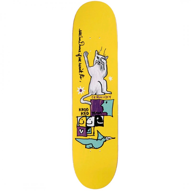 Krooked Ed Dance Yellow Skateboard Deck 8.06"
