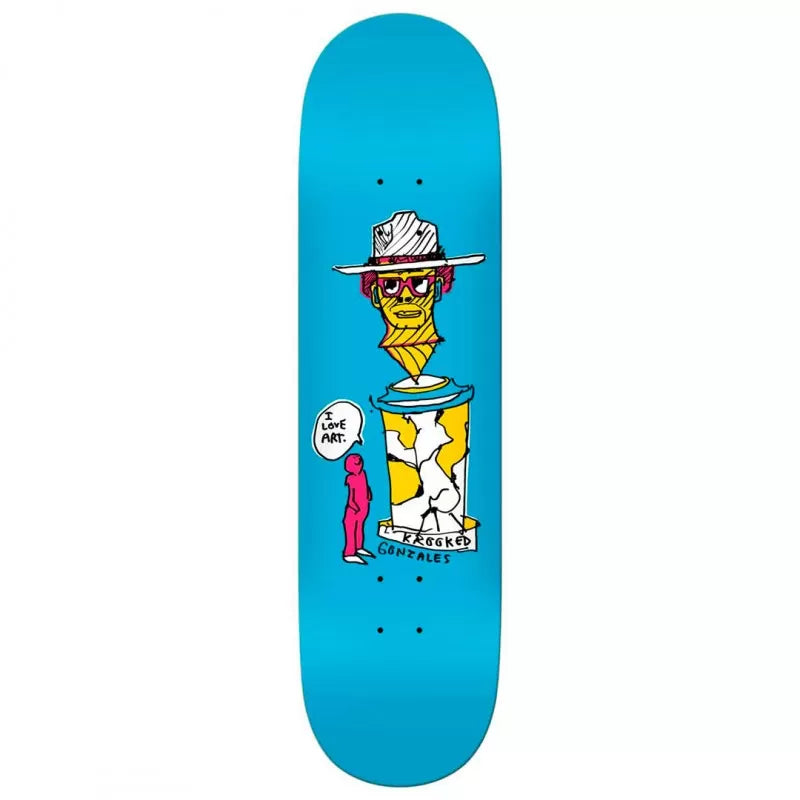 Krooked Gonz Art Lover Skateboard Deck 8.38"