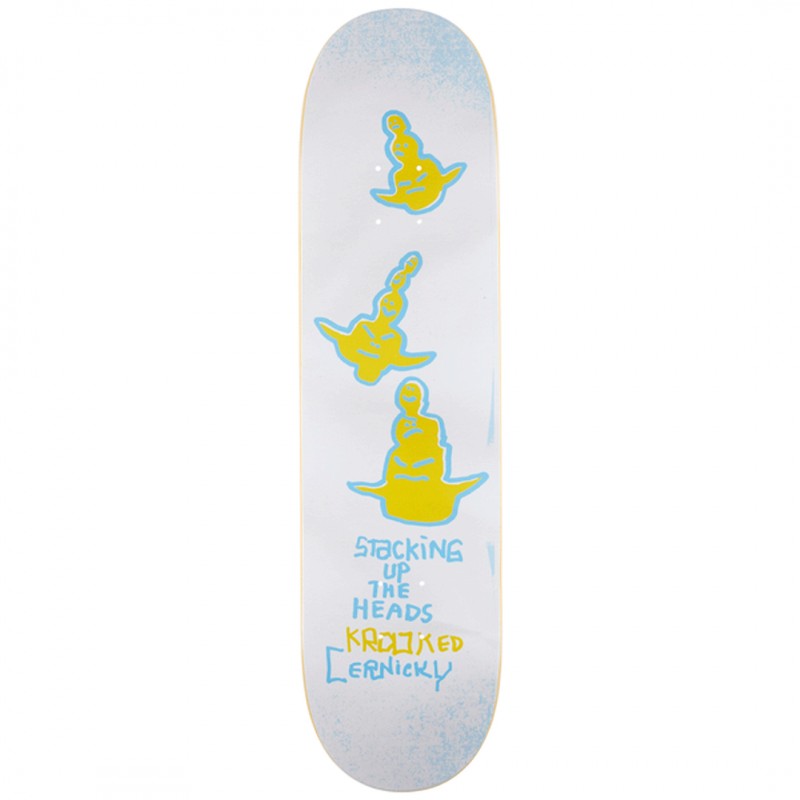 Krooked Stack Cernicky White Skateboard Deck 8.06"