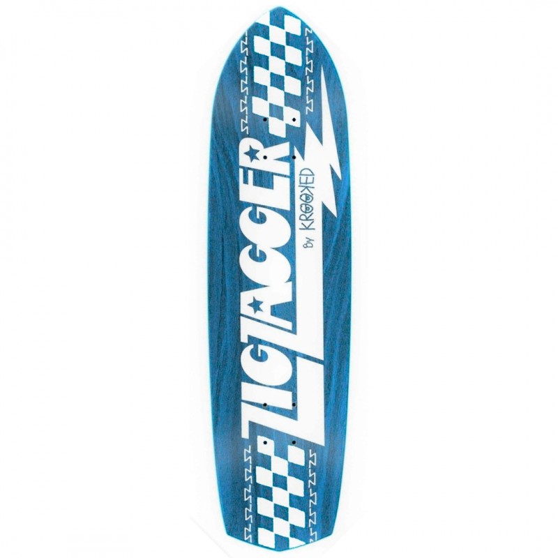 Krooked Zig Zagger Blue Skateboard Deck 8.62"