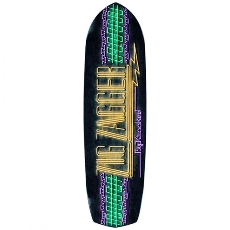 Krooked Zig Zagger Neon Skateboard Deck 8.6"