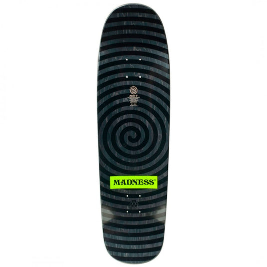 Madness Out Of Mind Neon Yellow Skateboard Deck 9.13"