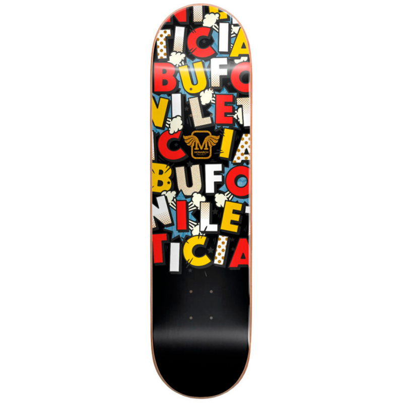 Monarch Leticia Bufoni Rialto Black R7 Skateboard Deck 8.25 "