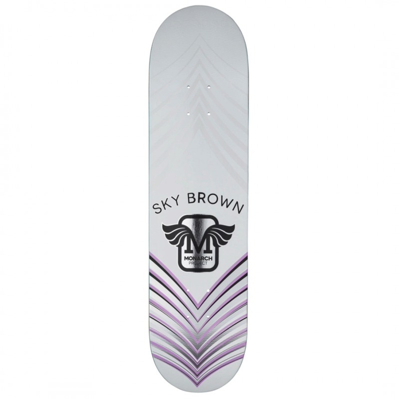 Monarch Sky Brown Horus Purple Skateboard Deck 7.75"