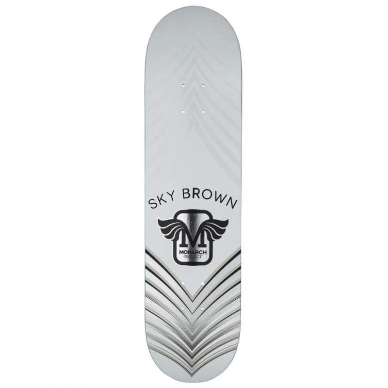 Monarch Sky Brown Horus Silver Skateboard Deck 8.0"