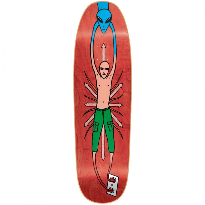 New Deal Mike Vallely Alien Red Skateboard Deck 9.18