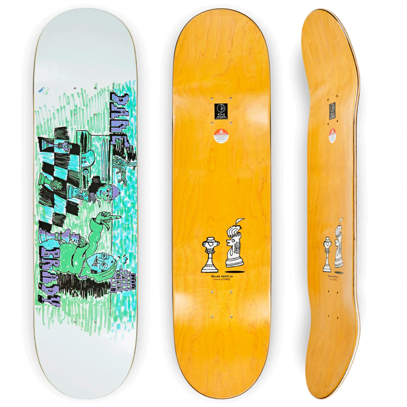 Polar Dane Brady Checkmate Skateboard Deck 8.25"