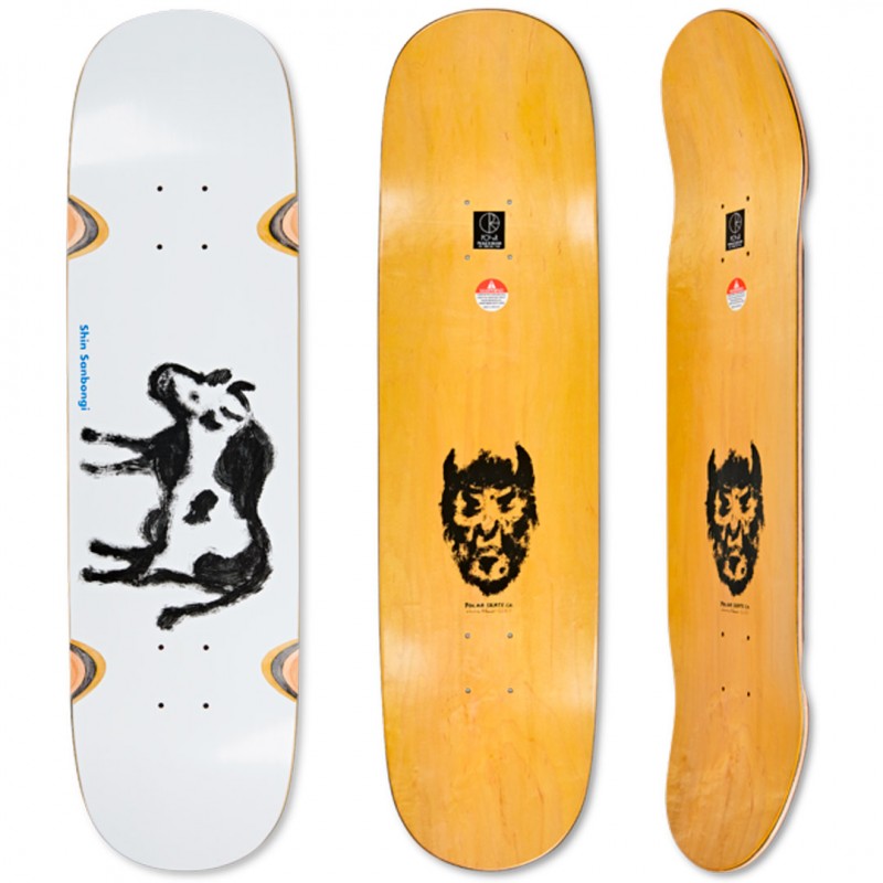 Polar Shin Sanbongi Cow & Devil Wheel Well P2 Skateboard Deck 8.5"