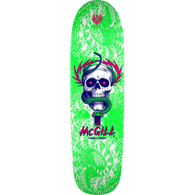 Powell Peralta Flight® Mike McGill Skull & Snake Green White Skateboard Deck 8.97"