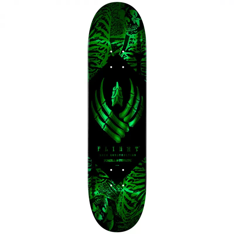 Powell Peralta Flight® Skeleton Green Foil Skateboard Deck 8.5"