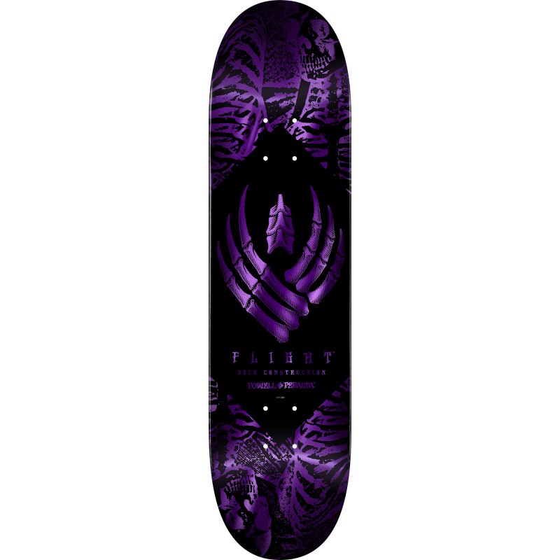 Powell Peralta Flight® Skeleton Purple Foil Skateboard Deck 9.0"