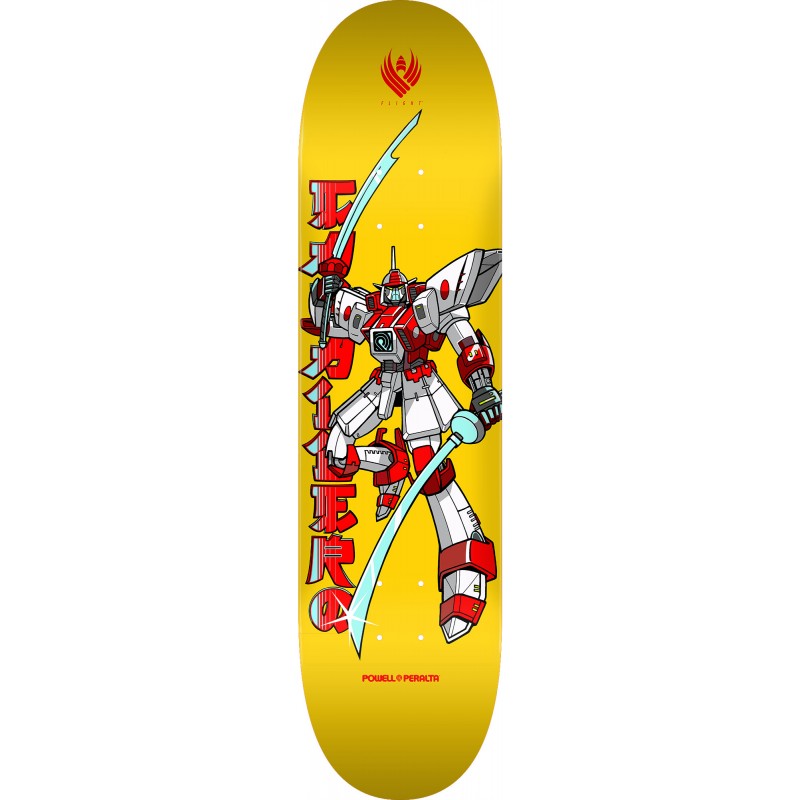 Powell Peralta Flight® Steve Caballero Gundam Yellow Skateboard Deck 8.25"