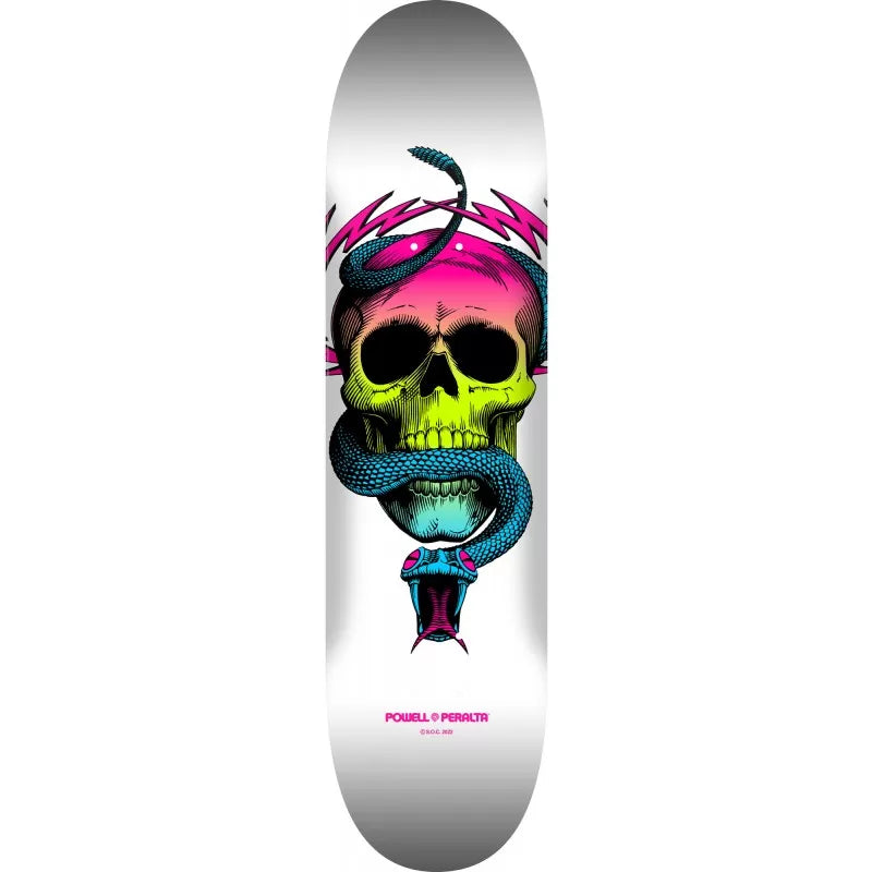 Powell Peralta McGill Skull & Snake Lime Fade/White Skateboard Deck 8.0"