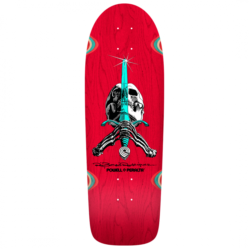 Powell Peralta OG Ray Rodriguez Skull & Sword Red Stain Skateboard