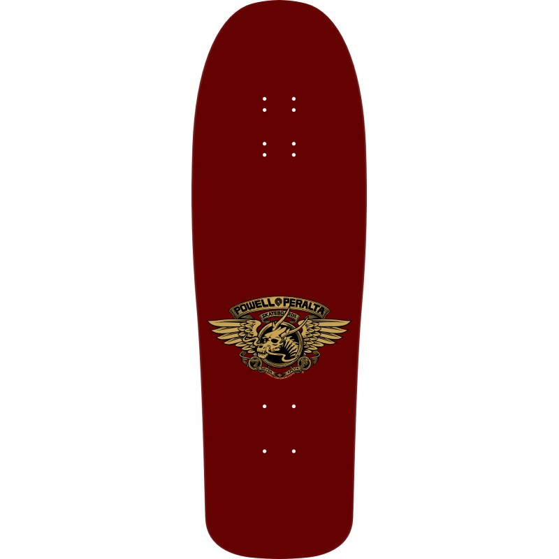 Powell Peralta Steve Caballero Mask Burgundy Gold Foil Skateboard Deck 9.75"