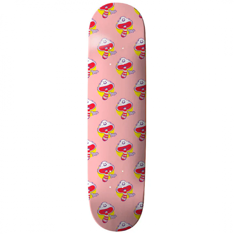 Thank you Shroom Cloud Pink Skateboard Deck 8.25"